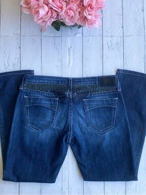 ROBIN'S Women's Dark Blue Embellished Jeans with Studded Waist